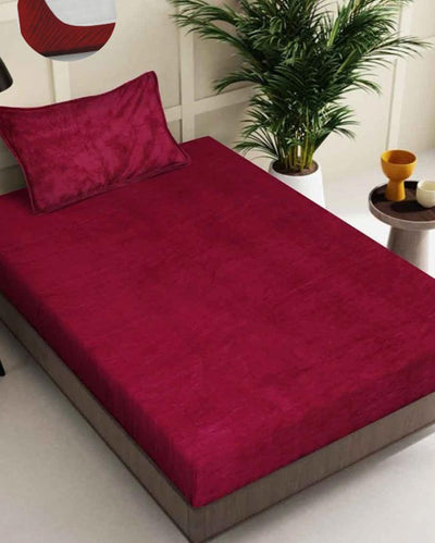 Modern Fitted Velvet Bedsheet Set