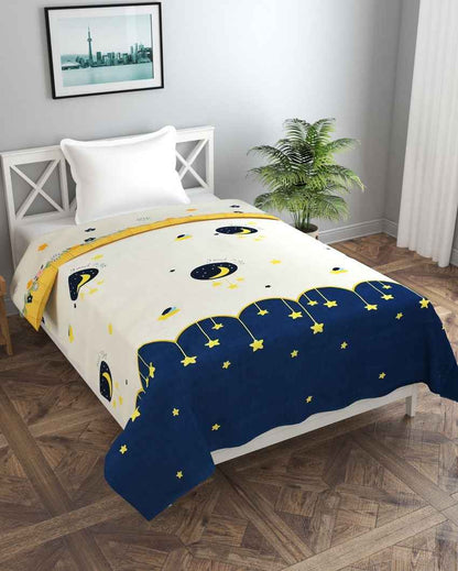 Hanging Star Printed Kids Comfy Quilts Cover With Zipper