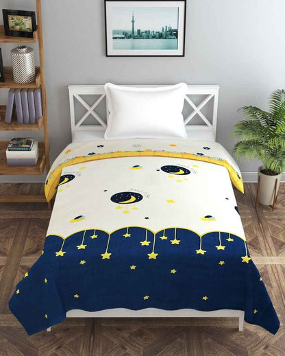 Hanging Star Printed Kids Comfy Quilts Cover With Zipper