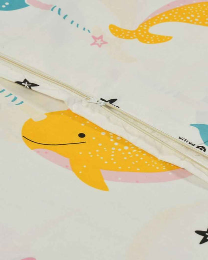 Ocean Fish Printed Kids Comfy Quilts Cover With Zipper