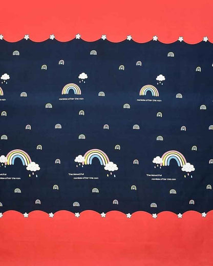 Chromatic Rainbow Printed Kids Comfy Quilts Cover With Zipper