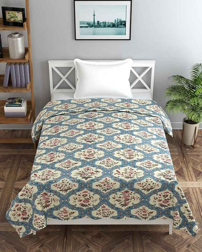 Unique Flower Printed Kids Comfy Quilts Cover With Zipper