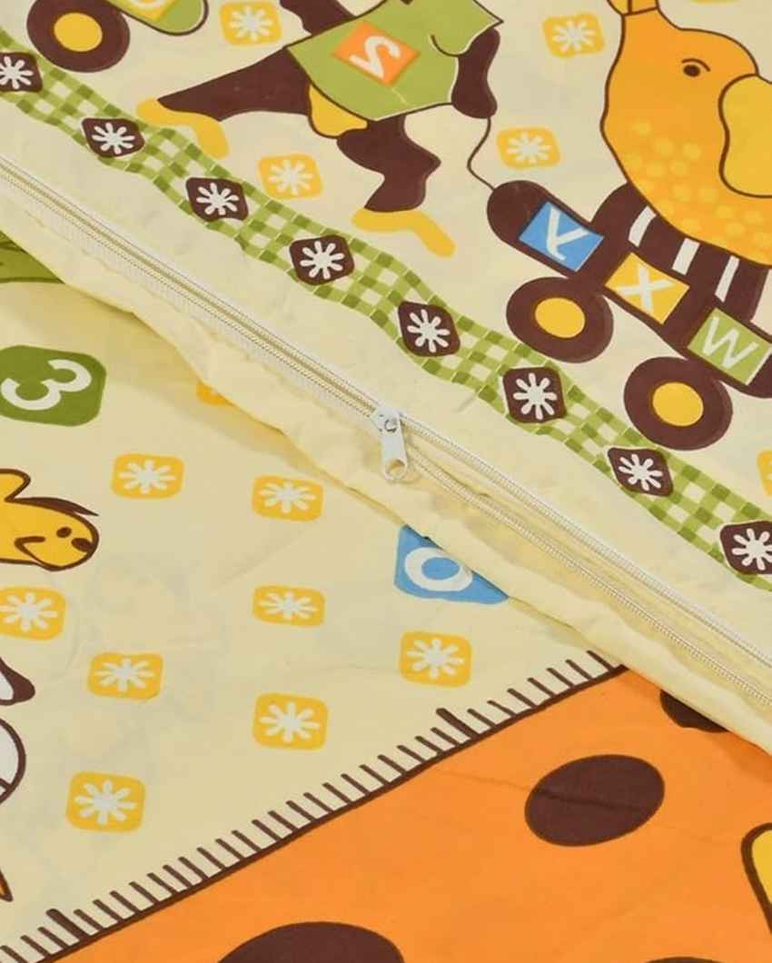 Giraffe Printed Kids Comfy Quilts Cover With Zipper