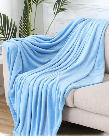 Meets Style Chic Aqua Velvet Throw