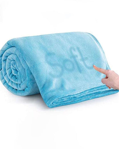 Meets Style Chic Aqua Velvet Throw