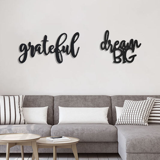 Grateful & Dream Big & Breathe Wall Quotes