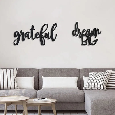 Dream Big & Breathe & Grateful Wall Quotes