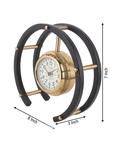 Luna Serenade Steel Table Clock | 8 x 3 x 7 inches