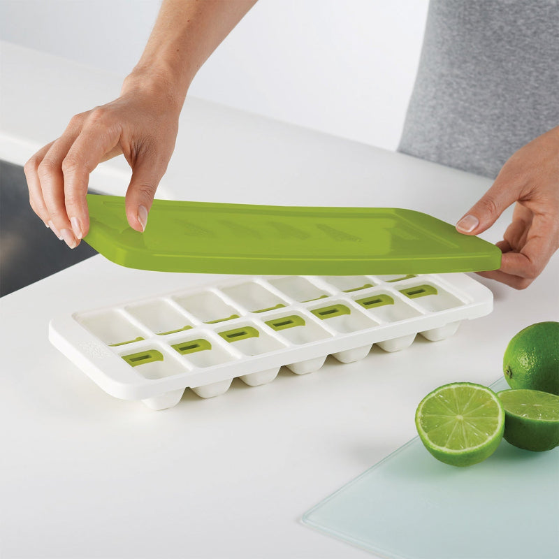 Quicksnap Plus Ice Cube Tray with Flexible Lid | Multiple Colors Green