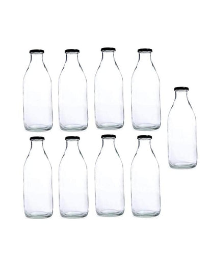 Compact Clear Glass Water Milk and Juice Storage Bottle Ideal for Daily Use | 200 ML | 2 x 7 inches