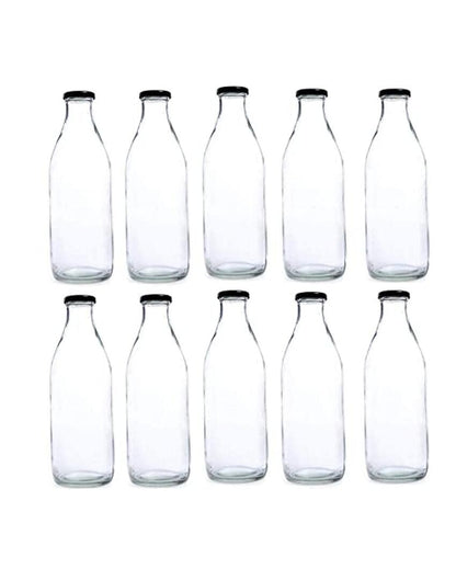 Compact Clear Glass Water Milk and Juice Storage Bottle Ideal for Daily Use | 200 ML | 2 x 7 inches