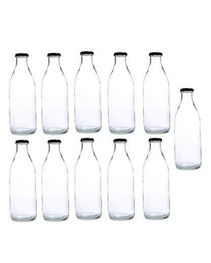 Compact Clear Glass Water Milk and Juice Storage Bottle Ideal for Daily Use | 200 ML | 2 x 7 inches