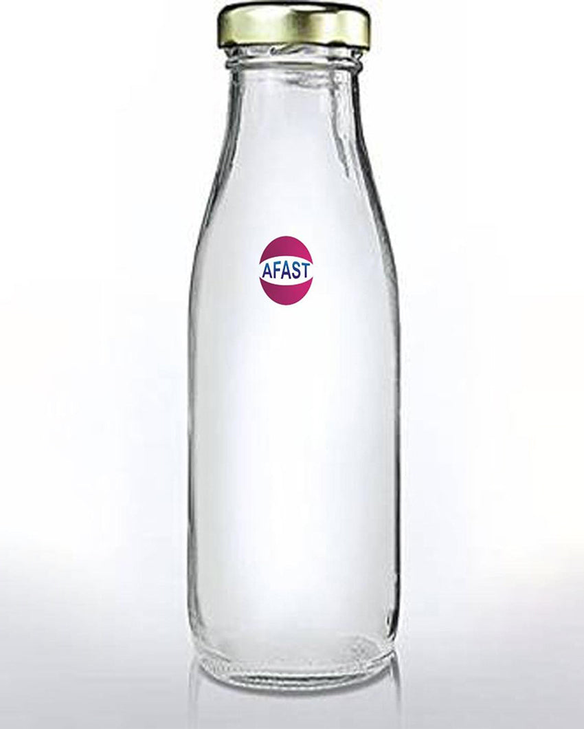 Compact Clear Glass Water Milk and Juice Storage Bottle Ideal for Daily Use | 200 ML | 2 x 7 inches