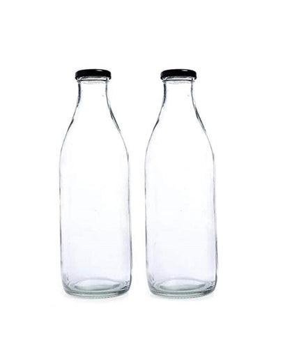 Compact Clear Glass Water Milk and Juice Storage Bottle Ideal for Daily Use | 200 ML | 2 x 7 inches