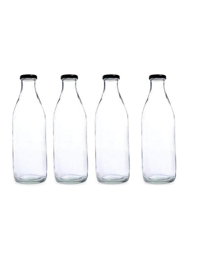 Compact Clear Glass Water Milk and Juice Storage Bottle Ideal for Daily Use | 200 ML | 2 x 7 inches