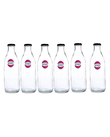 Compact Clear Glass Water Milk and Juice Storage Bottle Ideal for Daily Use | 200 ML | 2 x 7 inches