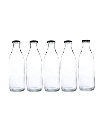 Compact Clear Glass Water Milk and Juice Storage Bottle Ideal for Daily Use | 200 ML | 2 x 7 inches