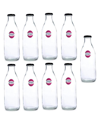 Compact Clear Glass Water Milk and Juice Storage Bottle Ideal for Daily Use | 200 ML | 2 x 7 inches