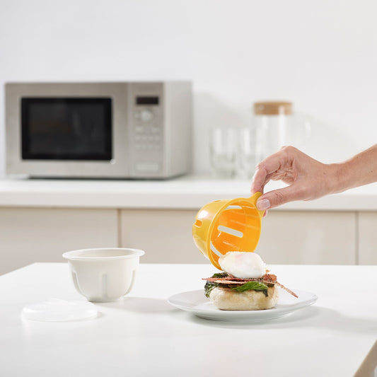 M-Poach Microwave White Egg Poacher Default Title