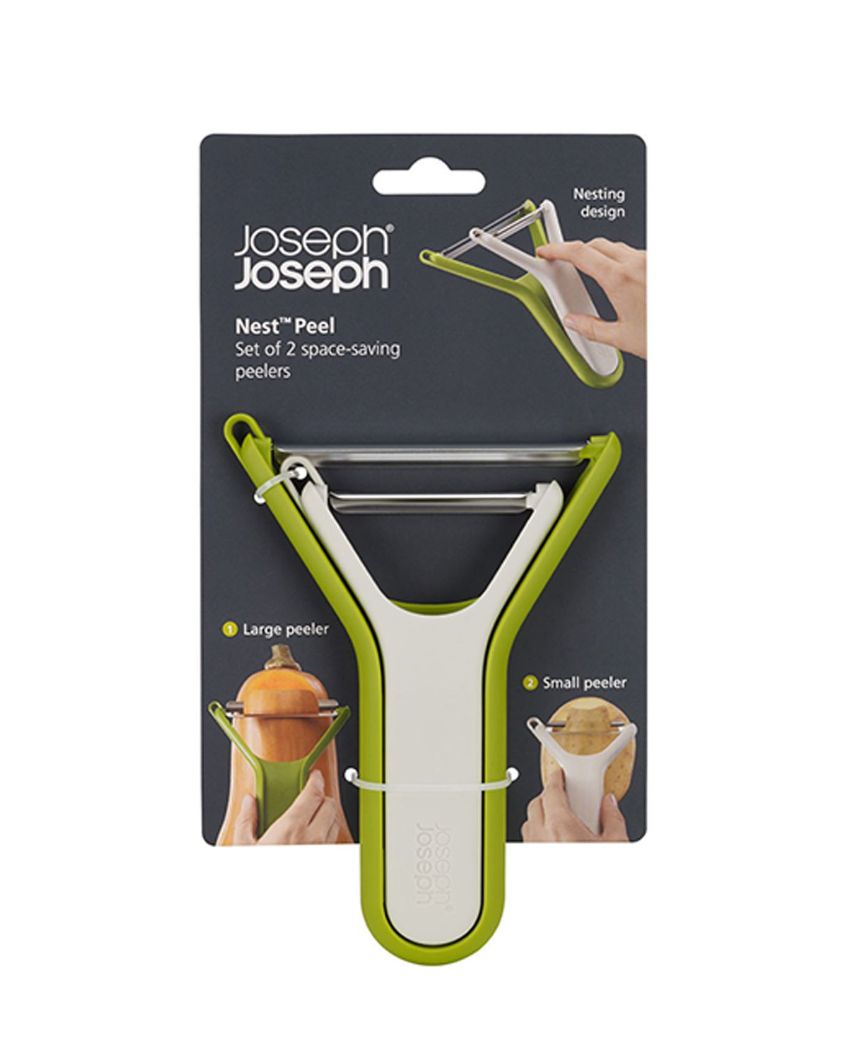 Beautiful Design Green & White Nest Peel Peeler | Pack of 2