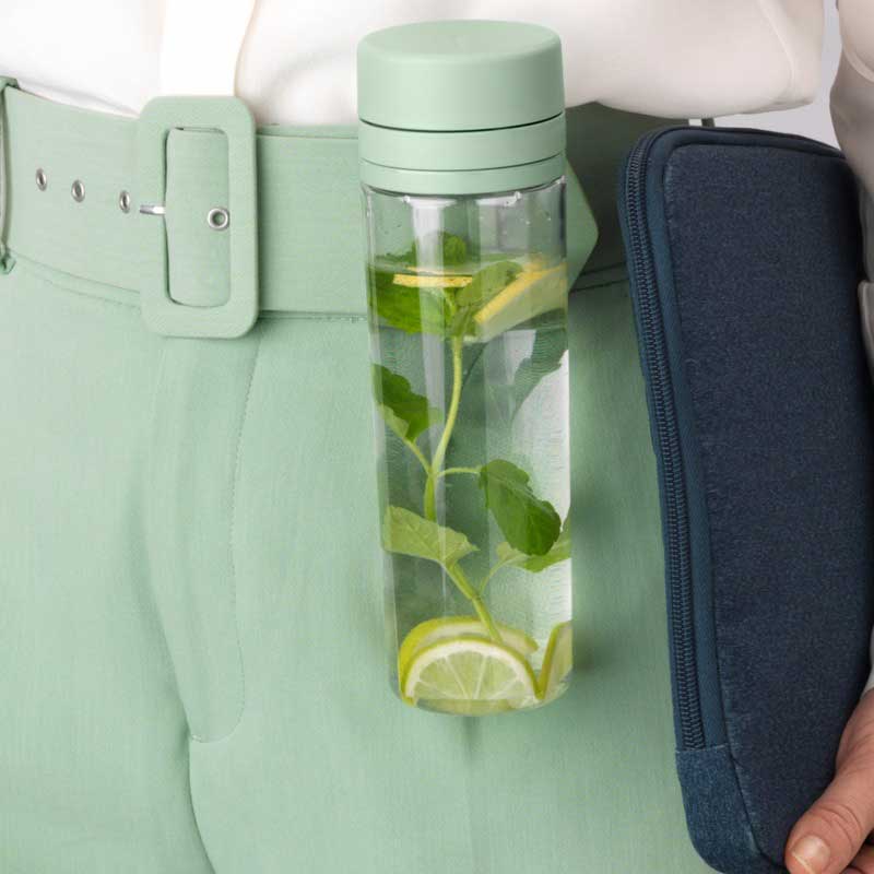 Make & Take Water Bottle with Strainer | 500 ml Green