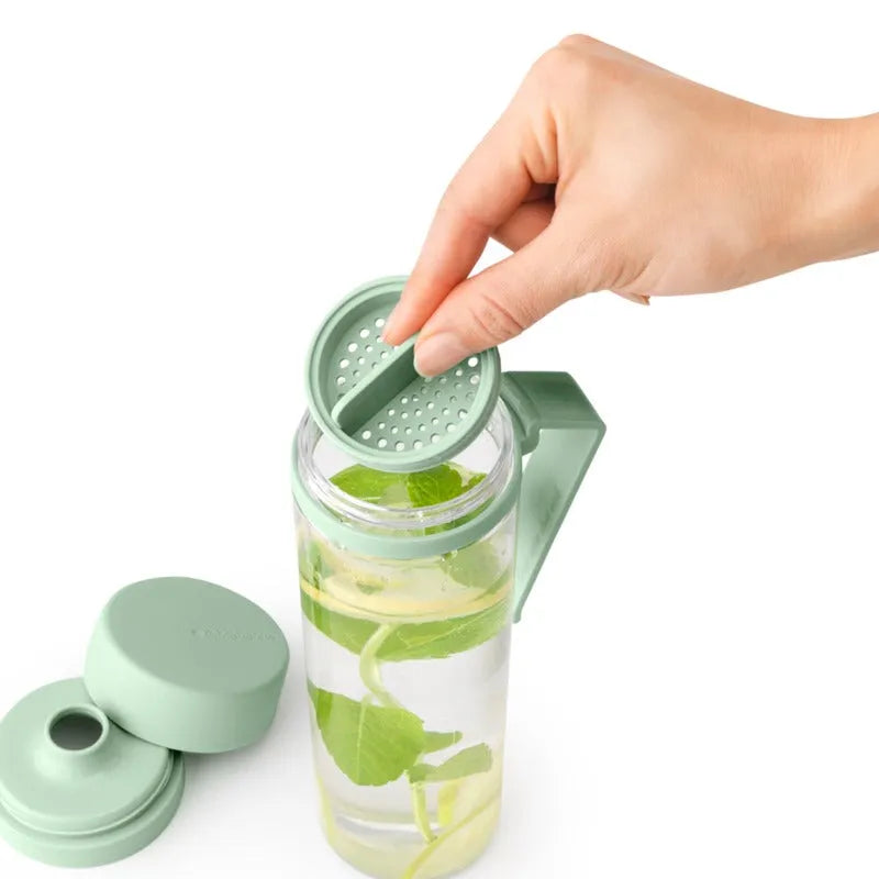 Make & Take Water Bottle with Strainer | 500 ml Green