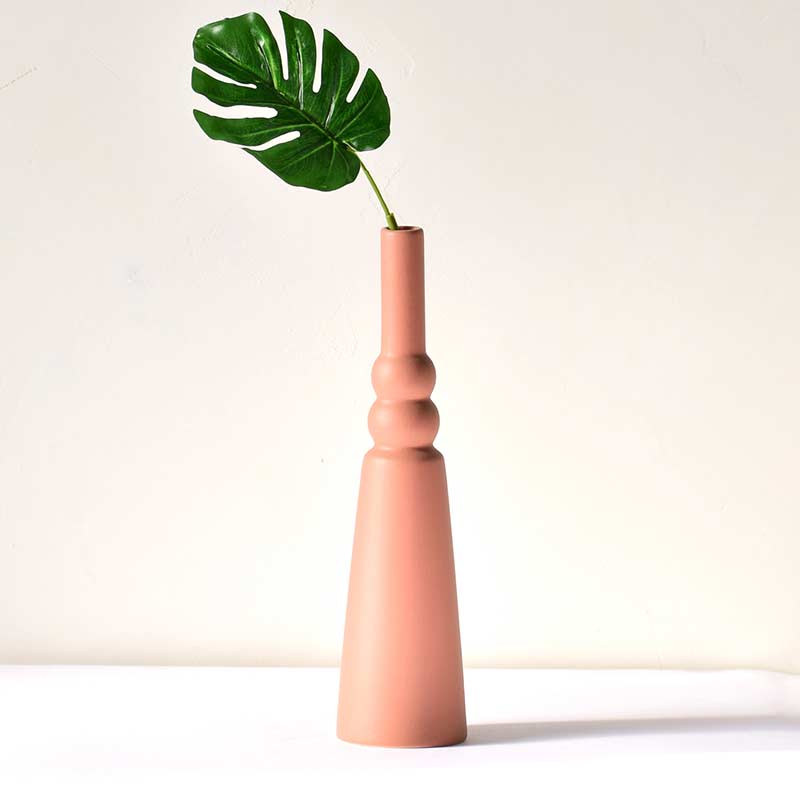 Bubble Neck Tall Vase Pink