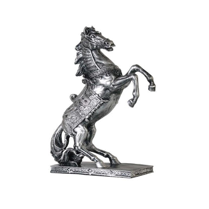 Majestic Silver Horse Figurine Showpiece | 10 x 5 x 15 inches