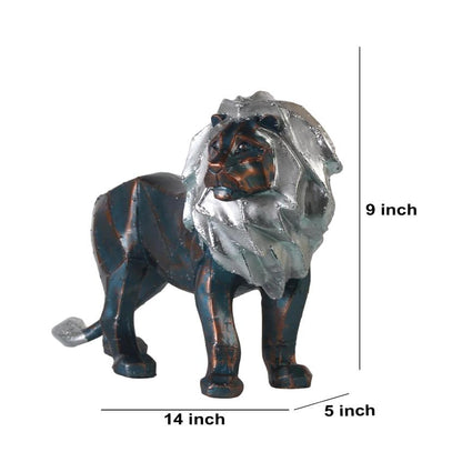 Geometric Lion Figurine Showpiece | 14 x 5 x 9 inches