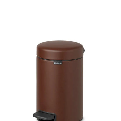 NewIcon Stylish Pedal Bin | 3000 ml Brown