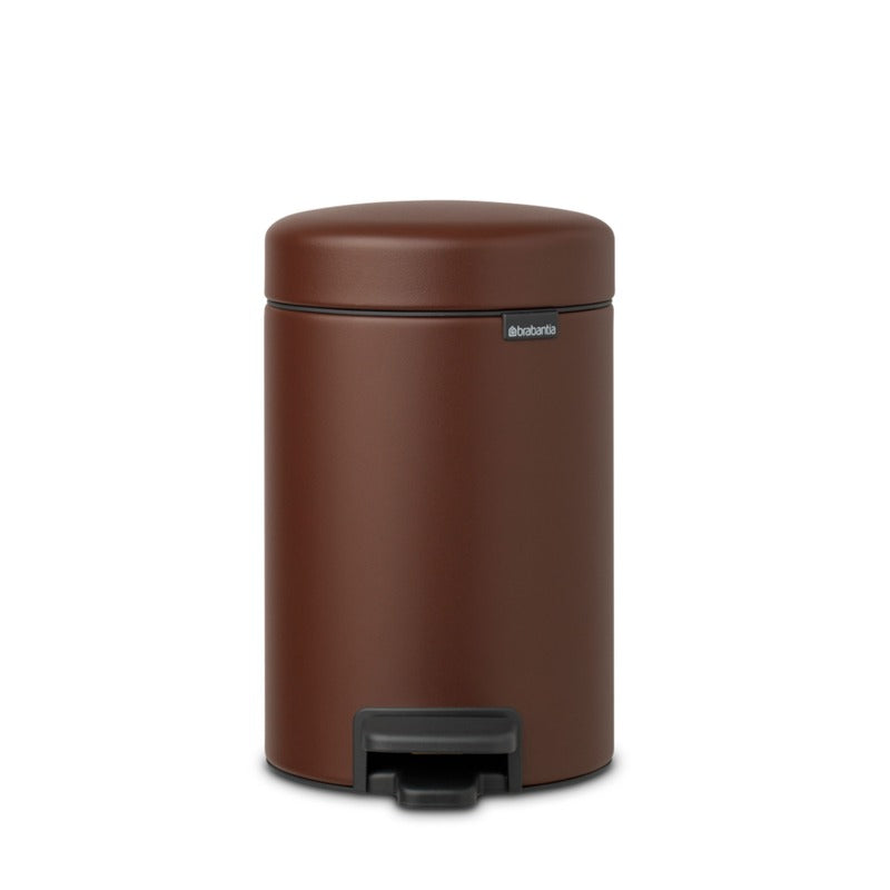 NewIcon Stylish Pedal Bin | 3000 ml Brown