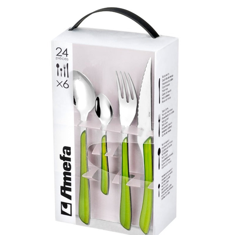 Olive Eclat Metallic Cutlery Gift Box | Set of 24 Default Title