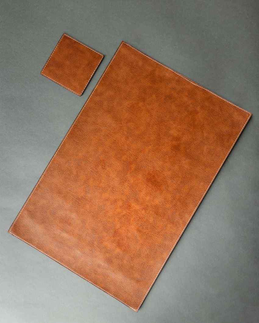 Faux Leather Placemats And Coasters | Set Of 4