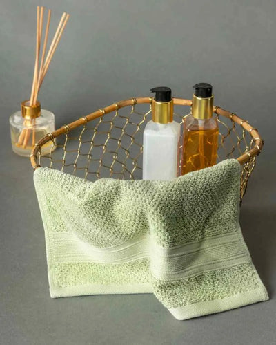 Luxurious Cotton Face Towels | Set Of 4 Green