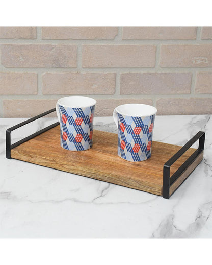 Sleek Serve Wooden Tray