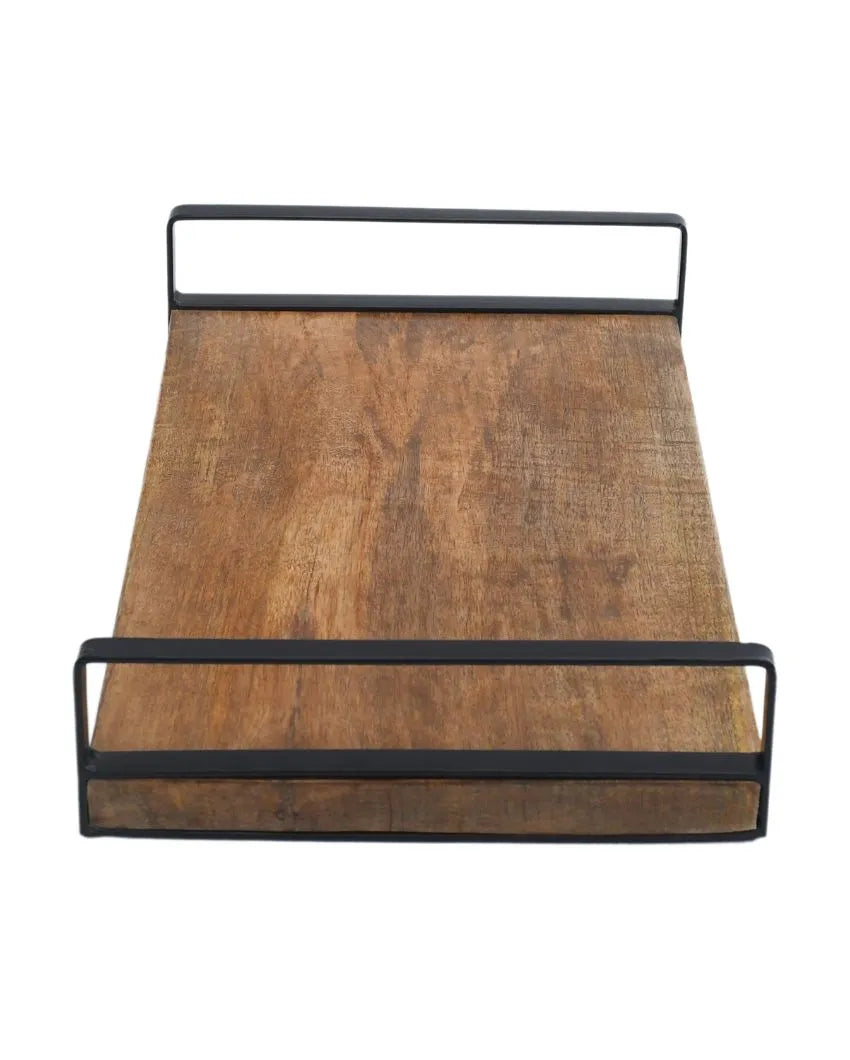 Sleek Serve Wooden Tray