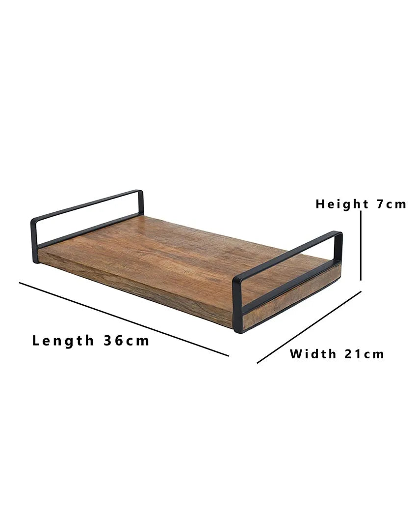 Sleek Serve Wooden Tray