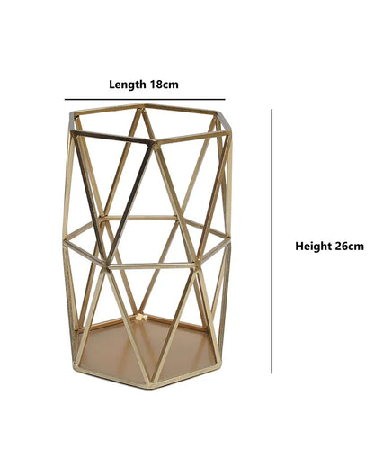 Aurum Gold Iron Pillar Candle Holder