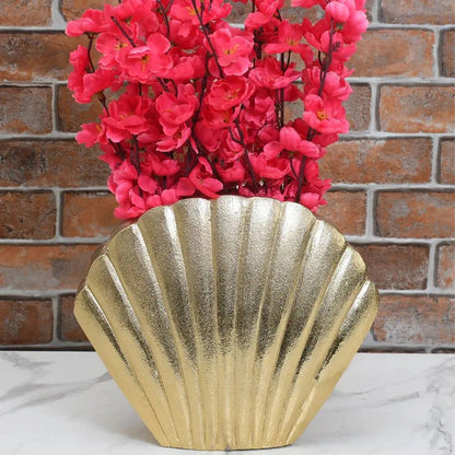 Oceanic Flower Aluminium Large Vase  | 11 x 3 x 9 inches