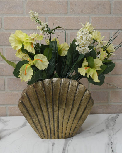 Oceanic Flower Aluminium Large Vase  | 11 x 3 x 9 inches