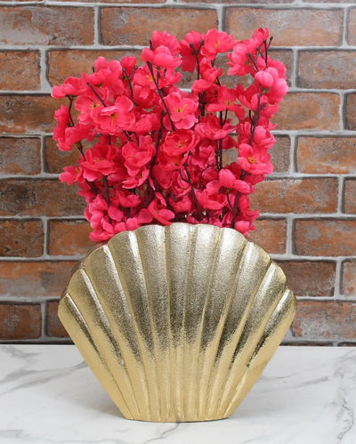 Oceanic Flower Aluminium Large Vase  | 11 x 3 x 9 inches