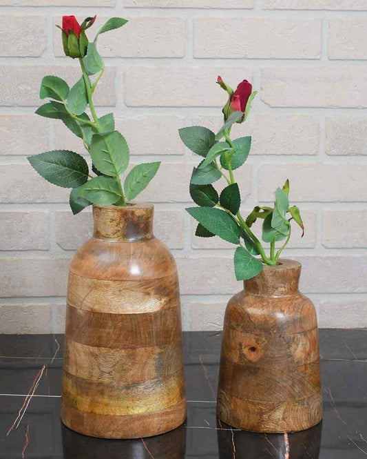Urban Wood Flower Vases | Set Of 2