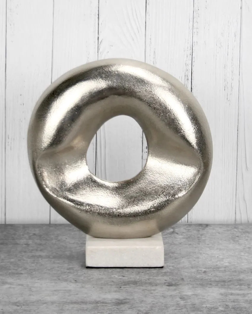 Decor Abstract Aluminum Disc Artifact