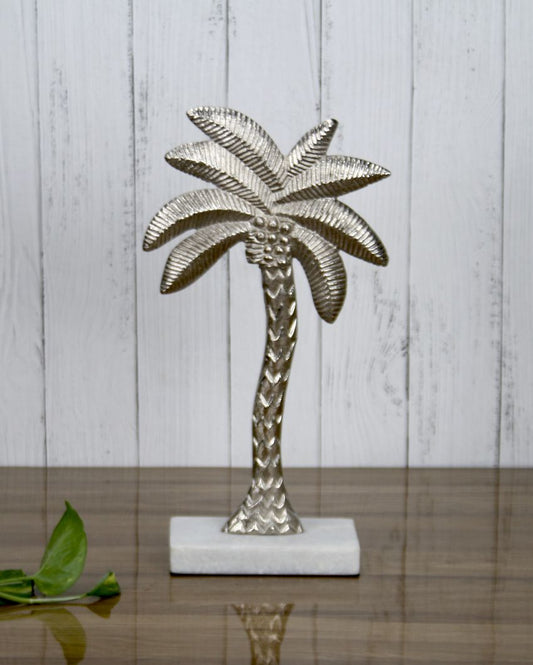 Coastal Aluminum Decor Palm Tree Sculpture