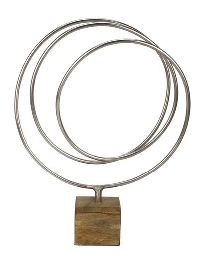 Radiant Silver Aluminium Loop Sculpture