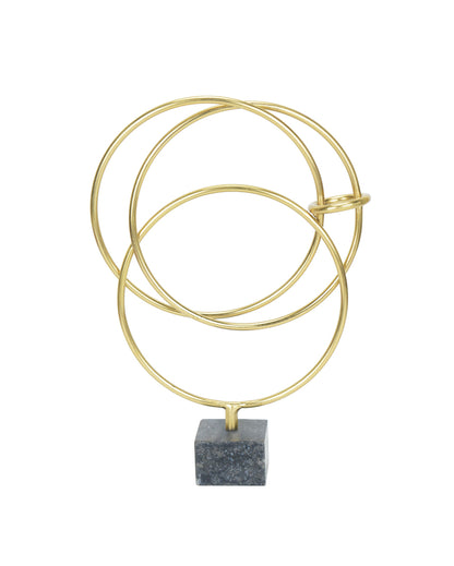 Metal Link Modern Gold Sculpture | 12 x 3 x 17 inches