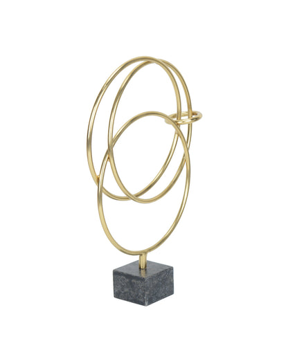 Metal Link Modern Gold Sculpture | 12 x 3 x 17 inches