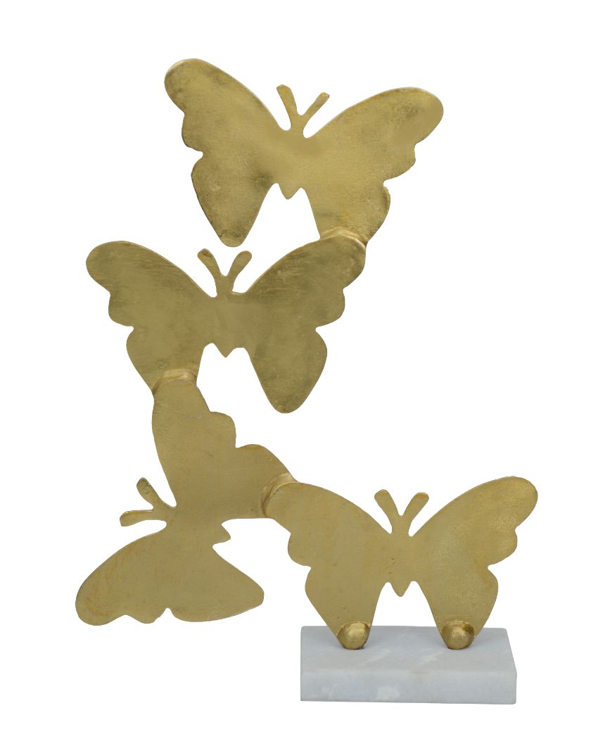 Decor Flutter Silver Aluminum Butterfly Sculpture