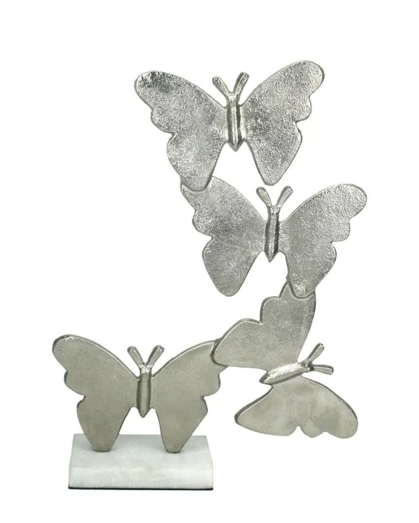 Decor Flutter Silver Aluminium Butterly Sculpture