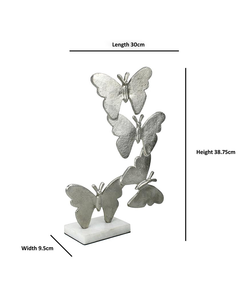 Decor Flutter Silver Aluminium Butterly Sculpture